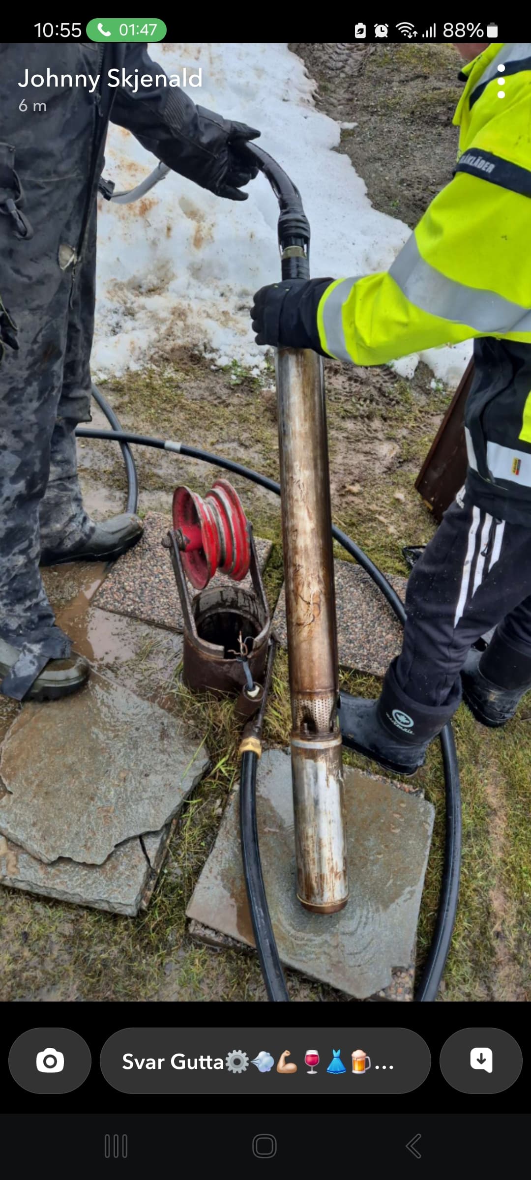 Pumpebytte på vannbrønn